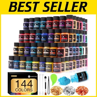 144-Color Mica Powder Set for Resin, Eye Shadow, Nail Polish - Image 1 of 4