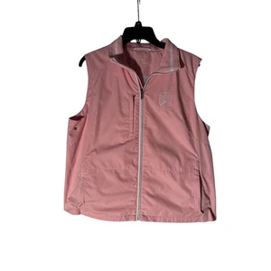 Lauren Ralph Lauren Pink Collared Vest Embroidered Crest Logo Size XL - Picture 1 of 11