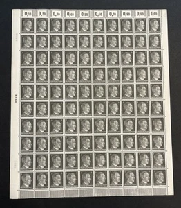 Nazi Germany Third Reich Adolf Hitler Stamp Full Sheet MNH WWII WW2 German - Picture 1 of 3