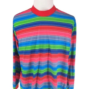 Universal Studio Chucky Striped Shirt Adult Size L-XL Cosplay Halloween Horror - Picture 1 of 9