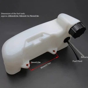 ▫Fuel Tank Assembly With Cover White For Mini Scooter Quad ATV Bikes 2 Stroke - Picture 1 of 12