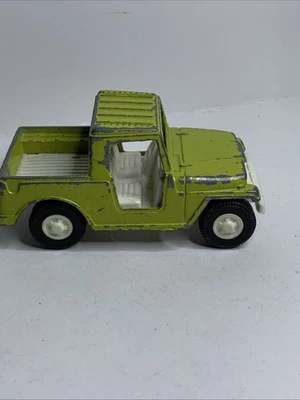 Remolque Tootsie Toy Jeep Truck 1969 verde hecho en Estados Unidos de colección Foto 1 de 4