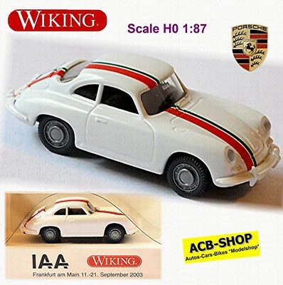 Porsche 356 C 1600 SC cupé 1963-65 blanco IAA 1:87 Wiking 0814 06 Foto 1 de 3