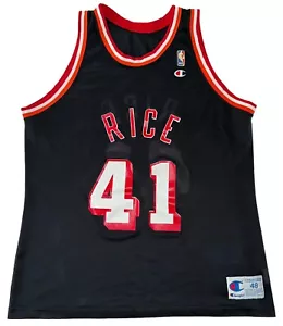 Glen Rice Men's 48 XL Champion NBA Basketball Jersey Vintage USA Black Nylon #41 - Picture 1 of 6