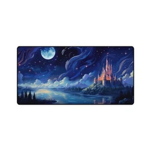 Fantasy Castle Desk Mat, Aesthetic Cute Gamer Office XL Mousepad Large Mouse Pad - Picture 1 of 5