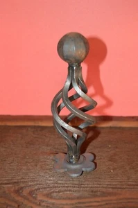 Wrought Iron Fence/Railing Post Topper Finial, Woven Basket by Blacksmith in USA - Picture 1 of 10