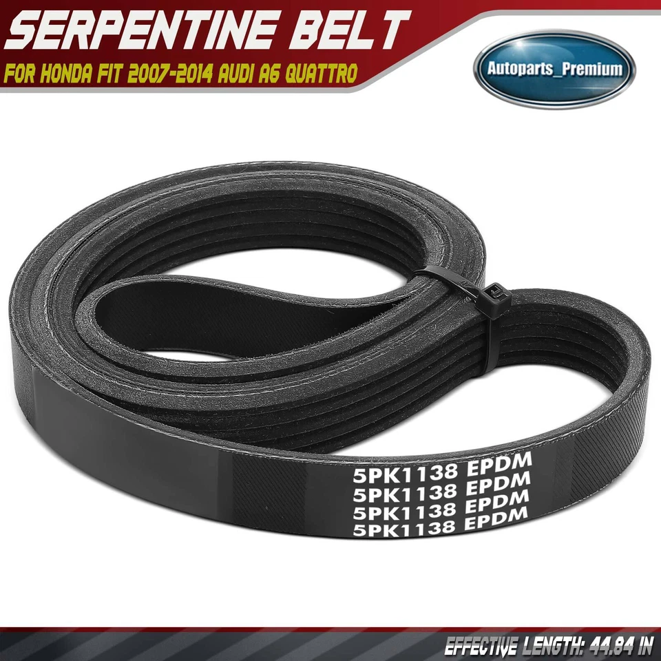 Cinturón serpentino 44,84" para Honda Fit 2007-2014 Audi A6 Quattro 07-11 A8 Quattro Foto 1 de 4