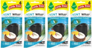 Little Trees Vent Wrap Air Freshener, Caribbean Colada, 4-Packs (4 Count) - Picture 1 of 1