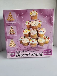 Wilton Cupcakes N More Dessert Stand Holds 18 Muffins Wedding Party Orig Box EUC - Picture 1 of 20