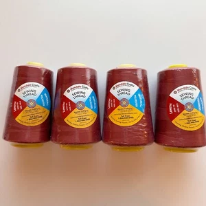 4 6000 yard spools of Mandala Crafts maroon sewing or serger thread - Picture 1 of 1