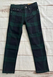 NWT POLO RALPH LAUREN GIRLS JEANS NAVY GREEN 6X THE TOMPKINS SKINNY HIGH RISE - Picture 1 of 5