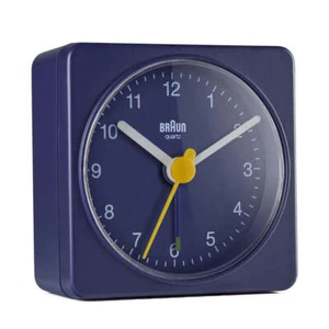 Braun BN-BC02BL Square Quartz Alarm Travel Clock 2.24" Red/Blue - Picture 1 of 13