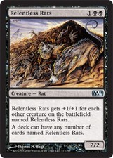 *FOIL* Relentless Rats 1x MtG m11 2011 Core ENGLISH SP/NM