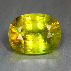 5.91 CT OVAL 11X9 MM 100% NATURAL YELLOWISH GREEN SPHENE LOOSE GEMSTONE - Picture 1 of 3