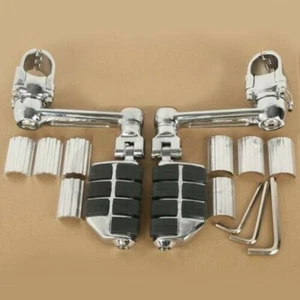 Adjustable Aluminum Foot Rest Foot Pegs For Honda Goldwing GL1800 22MM 30MM 35MM - Picture 1 of 7