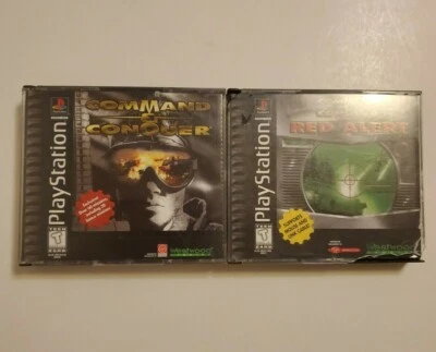 Command & Conquer & Red Alert PS1 Sony PlayStation 1 Games Good Shape *Read* - Image 1 of 4