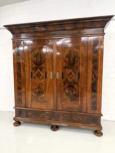 Armario barroco nogal sur de Alemania 1780 desmontable pulido a mano - Imagen 1 de 8