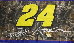 Jeff Gordon # 24 Realtree Camo DOUBLE SIDED 3ftx5ft FLAG Banner NASCAR Racing RD - Picture 1 of 8