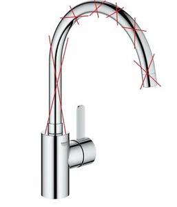 Stehende Küchenarmatur GROHE 31180000 Cosmopolitan Chrom - Bild 1 von 10