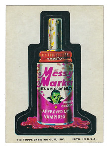 1974 Topps Wacky Packages 9th Series 9 MESSY MARKER for VAMPIRES nm-