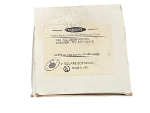 Faraday 2955B-0-21-70V 2955 Fire Alarm Speaker Ceiling White (NEW IN BOX) - Picture 1 of 2