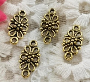 Envío gratuito 120 piezas conectores de flores chapados en oro 16x8 mm H-5037 - Imagen 1 de 4