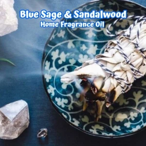 Blue Sage and Sandalwood Home Fragrance Aromatherapy Diffuser Warmer Burning Oil - Picture 1 of 2