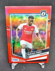 2023 Donruss Bukayo Saka Optic Red #42/299 Arsenal England SP - Picture 1 of 2