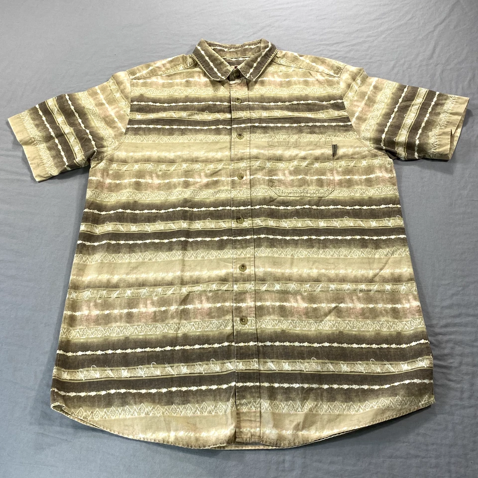 Camisa Woolrich DE COLECCIÓN Adulto Grande Marrón Pesca con Mosca Abotonada Campamento Años 90 Para Hombres Foto 1 de 4