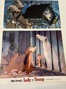 Walt Disney Lady and the Tramp Re-release Lobby Cards from 1962 -Set Of Two - Picture 1 of 8