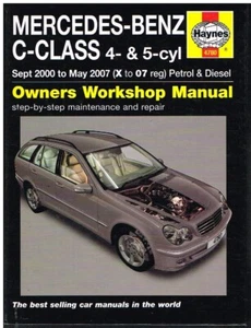 MERCEDES BENZ W203 C160 C180 C220 C270 PETROL DIESEL 00-07 WORKSHOP MANUAL *VGC* - Picture 1 of 1