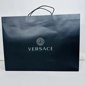 Versace Authentic Black Shopping Paper Bag Gift Tote Extra Large 24”X19”X8” - Picture 1 of 5