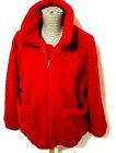 I.Am.Gia Pixie Faux Shearling Jacket Red Teddy Coat Sz Medium