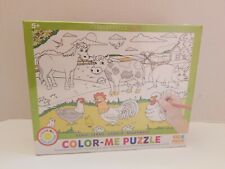 Color-Me KIDS PUZZLE~Farm Animals~100 pieces~NEW in box