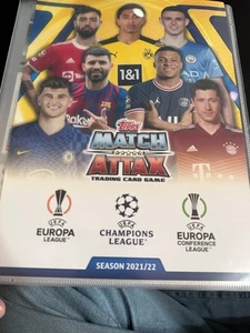 Carpeta de tarjetas coleccionables 21-22 Topps Match Attax Champions League con 333 tarjetas - Imagen 1 de 24