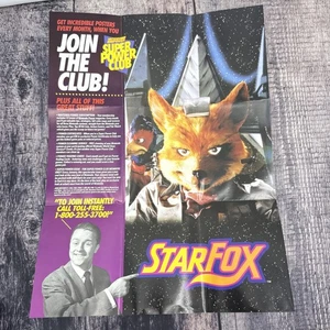 Star Fox - Poster - Super Nintendo SNES Super NES (nur Poster). Star Fox On Bac - Bild 1 von 3