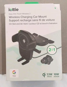 Support de charge sans fil Easy One Touch sans fil 2 ventilateurs/CD 10 W Qi (boîte ouverte) - Photo 1 sur 3