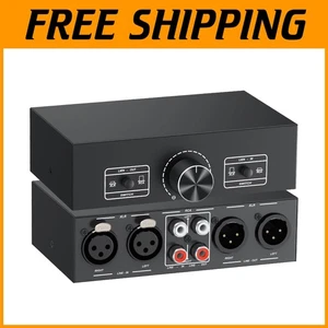 XLR RCA Audio Switch Box | Symmetrisch/Cinch Konverter Splitter - Bild 1 von 10