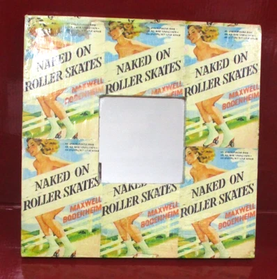 Handmade Pulp Noir Mirror 10x10 "Naked On Roller Skates" Maxwell Bodenheim EUC - Image 1 of 4
