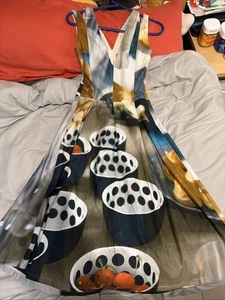 Colomba Leddi Milano Damen EU Größe 38 kleiner Einteiler Kleid gepunktet Cups - Bild 1 von 14