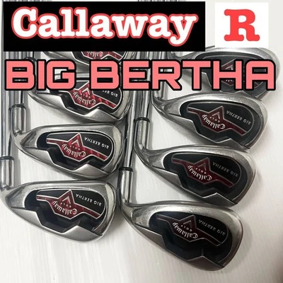 Callaway Big Bertha Irons #5-9,Pw,Aw,Sw(8Clubs)/Genuine Original Steel/Flex:R - Image 1 of 4
