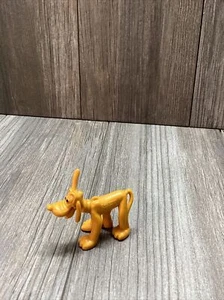 Walt Disney Productions Vintage Rubber Pluto Toy Figure All Yellow Black Eyes - Picture 1 of 14