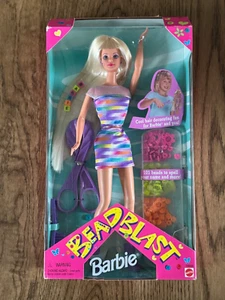 Muñeca Barbie rubia Bead Blast vestido púrpura estilo pelo Mattel 1997 - Imagen 1 de 8