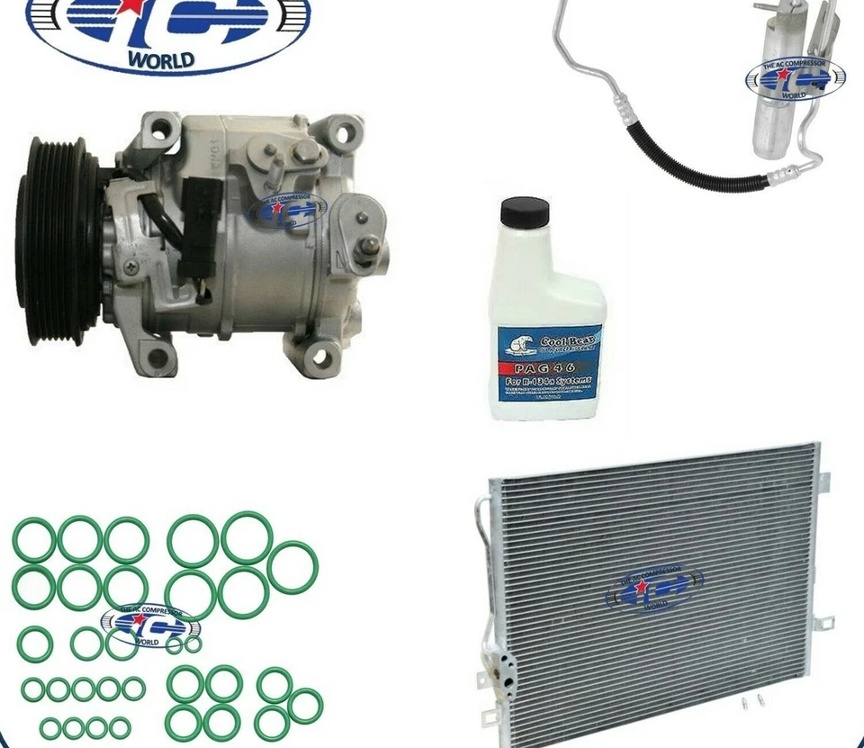 A/C Compressor and Condenser Kit Fits Dodge Journey 2011-2016 OEM 10SRE18C 97312 - Imagen 1 de 4