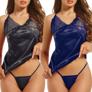 Womens Sexy Lingerie Sleepwear Nightwear Underwear Teddy Babydoll Lace Dress Set - Picture 1 of 31