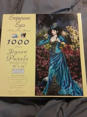 Suns Out 1000 Piece Nene Thomas Art Puzzle " Empyrean Eyes " 16" x 34 " COUNTED - Image 1 of 4