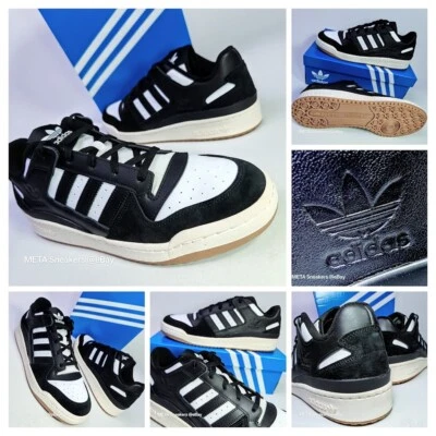 Adidas US 11 Men's Black/White/Cream/Gum Classic Retro Forum 84 Low - ID6857 NIB - Image 1 of 4