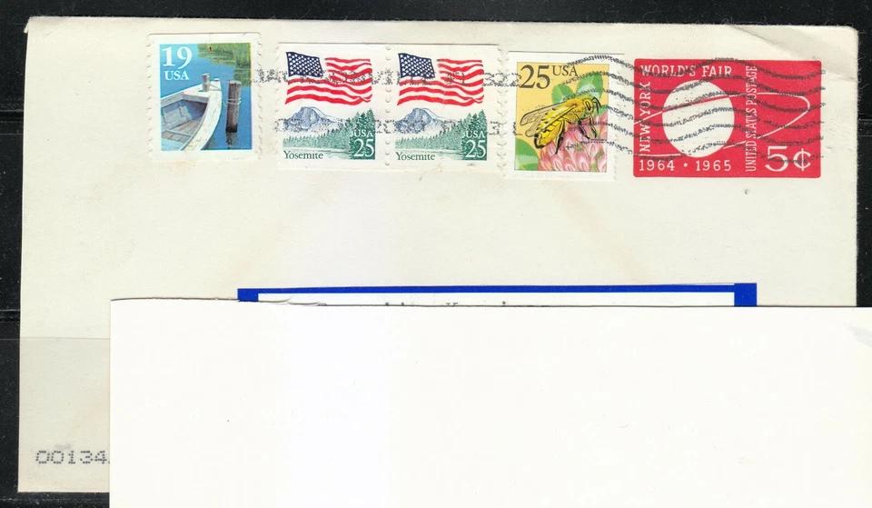 United States World Fair 1964 cover postal used only 2009 to Lithuania.RARE.Bee - Image 1 of 2