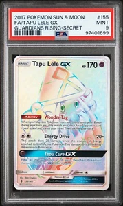 PSA 9 Tapu Lele GX 155/145 Guardians Rising Secret Rare Holo Pokémon 2017 - Picture 1 of 2