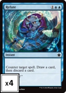 MTG (x4) Refute (x4) Playset (Foundations C#048) NM/LP - Picture 1 of 1